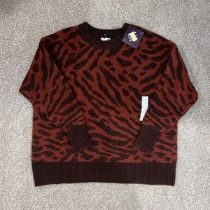 •ava viv tiger print sweater•
